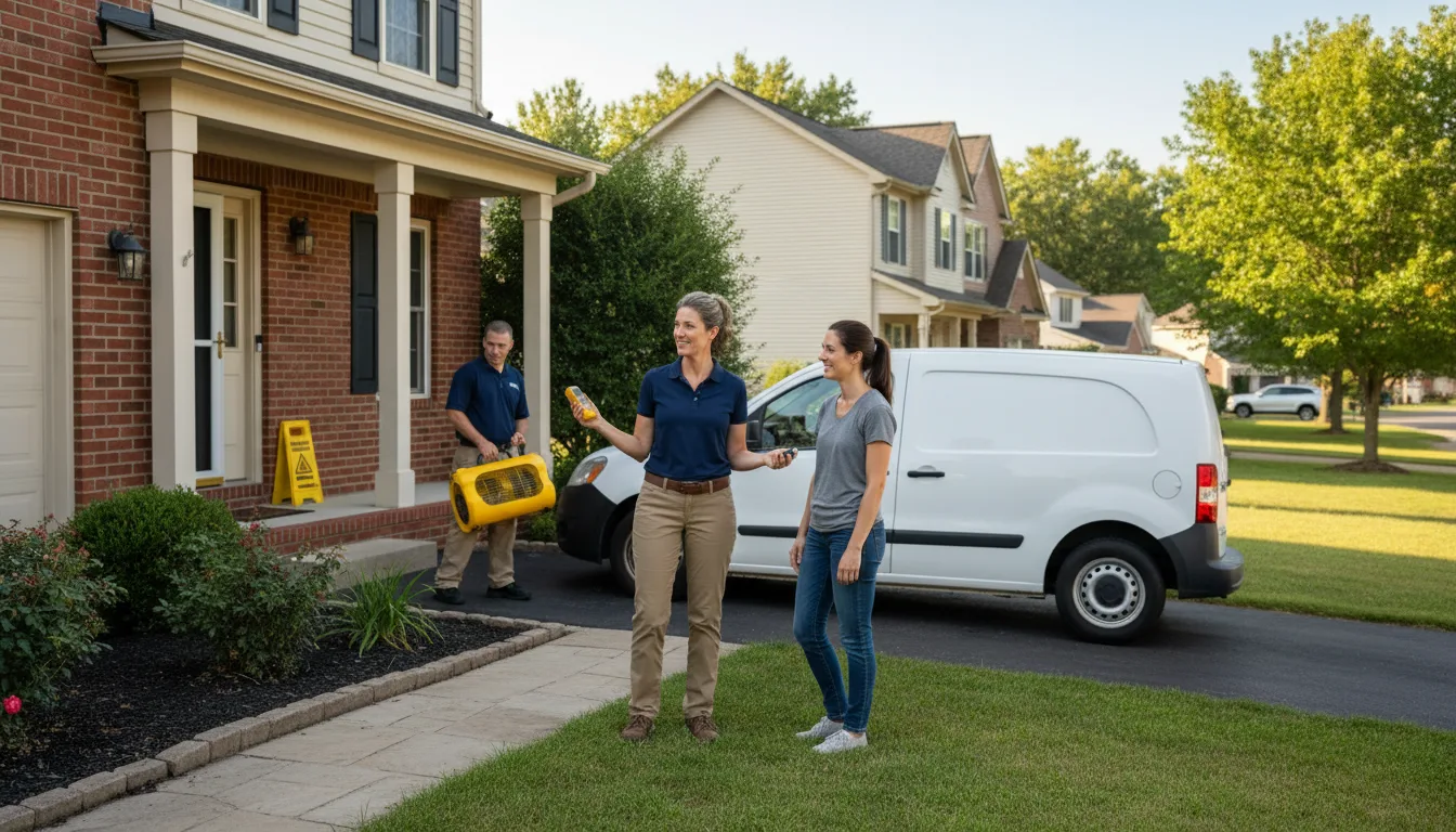 Water restoration image for Dehumidification And Cleanup Services in Battletown, KY
